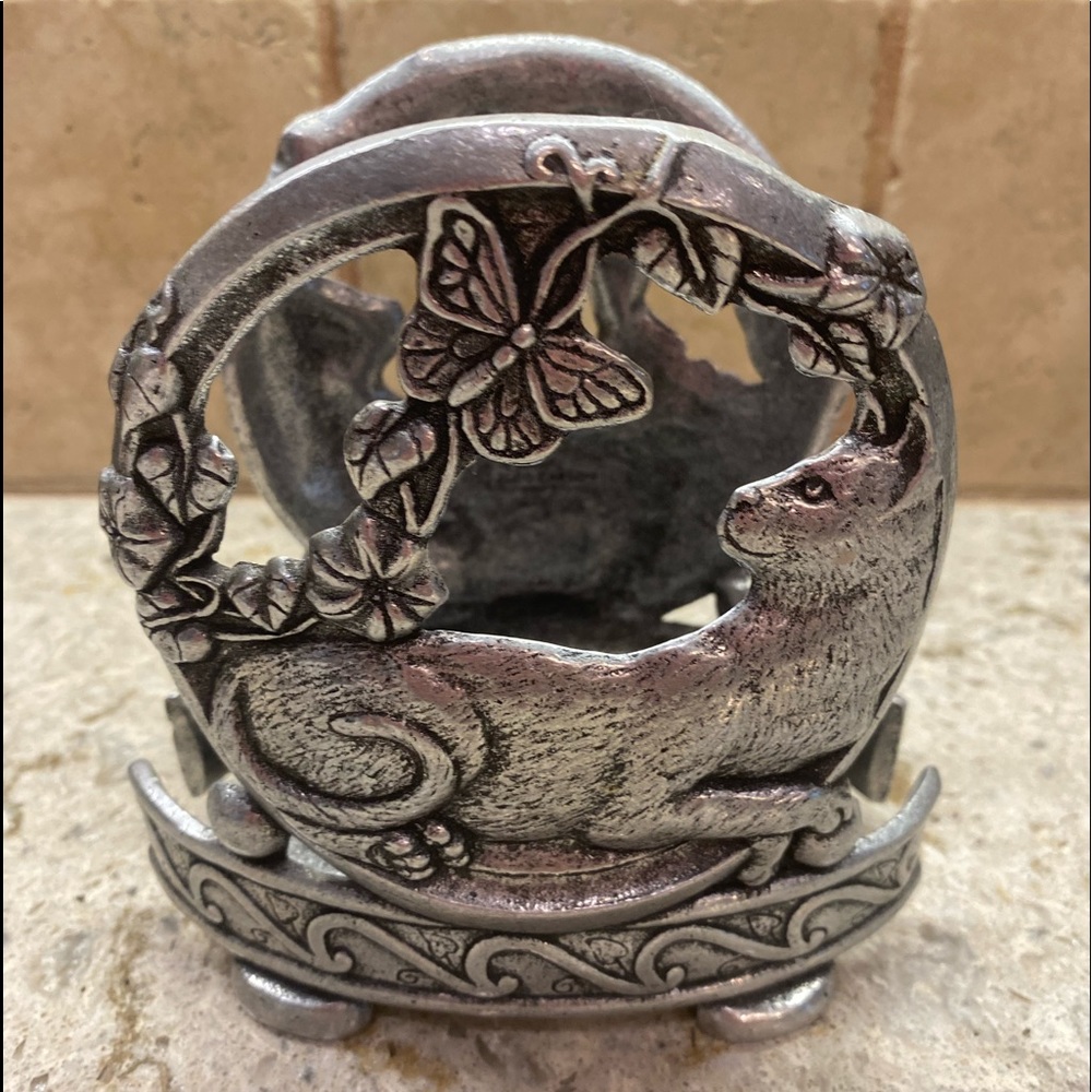 Carson Oval 2000 Pewter Candle/Napkin Holder